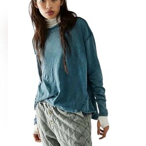 We The Free Teal Long Sleeve Shirt.